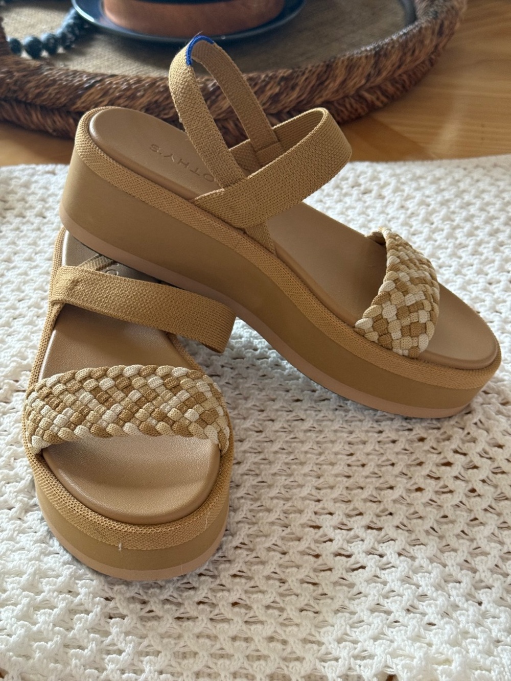 Rothy’s braided platform sandals